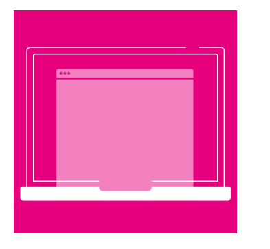 A computer screen with a pink background

Description automatically generated